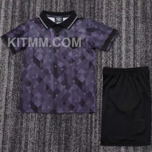 1990 England Black Kids Retro Soccer Jersey