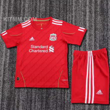 2010/2011 LFC Home Red Retro Kids Soccer Jersey