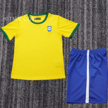 1970 Brazil Home Retro Kids Soccer Jersey