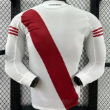 2025/26 River Plate Home White Player Version Long Sleeve Jersey 长袖