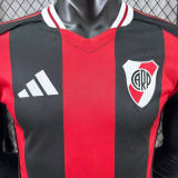 2025/26 River Plate Away Player Version Long Sleeve Jersey  长袖胸前空白版