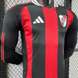 2025/26 River Plate Away Player Version Long Sleeve Jersey  长袖胸前空白版
