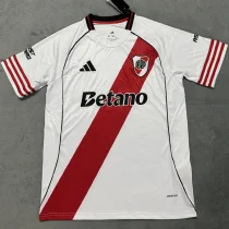 2025/26 River Plate Home White Fans Soccer Jersey 带 新 胸前广告