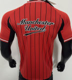 2025/26 M Utd Red Baseball Player Version T-Shirt  硅胶版