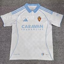 2025/26 Zaragoza Home White Fans Soccer Jersey