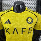 2025/26 Al Nassr Home Yellow Player Version Soccer Jersey
