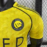 2025/26 Al Nassr Home Yellow Player Version Soccer Jersey