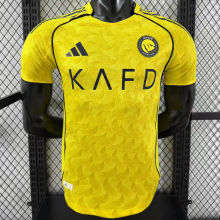2025/26 Al Nassr Home Yellow Player Version Soccer Jersey
