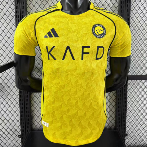 2025/26 Al Nassr Home Yellow Player Version Soccer Jersey