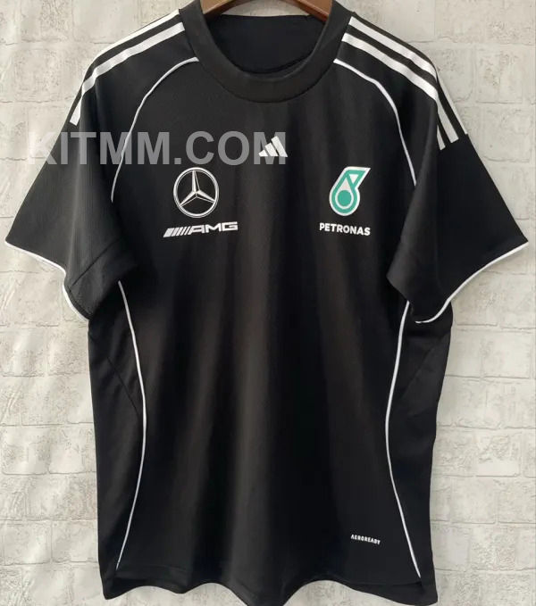 2025/26 Mercedes AMG Petronas F1 Black Team T-Shirt  圆领