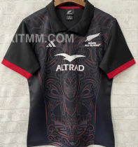 2025/26 All Blacks Home Black Rugby Shirt 全黑 有领