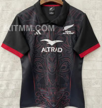 2025/26 All Blacks Home Black Rugby Shirt 全黑 有领