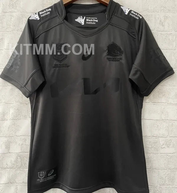 2025/26 Brisbane Broncos Black Rugby Shirt  野马