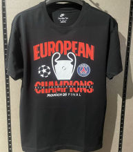 2025/26 PSG CHAMPIONS Black Pure Cotton Jersey 黑色