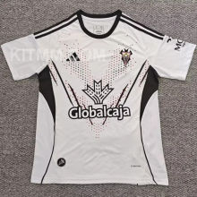 2025/26 Albacete Home White Fans Soccer Jersey 阿尔巴赛特