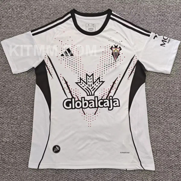 2025/26 Albacete Home White Fans Soccer Jersey 阿尔巴赛特