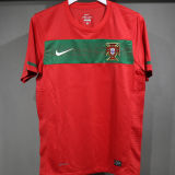 2010 Portugal Home Red Retro Player Version Soccer Jersey 球员版