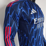2025/26 ARS Away Blue Player Version Long Sleeve Soccer Jersey