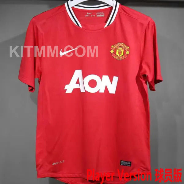 2011/2012 M Utd Home Retro Player Version Soccer Jersey