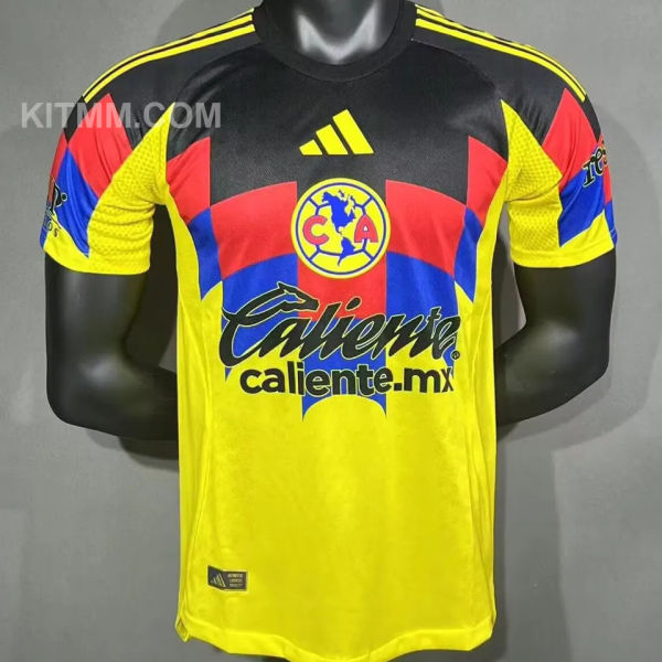 2025/26 Club America Home Player Version Soccer Jersey 背后广告黑色