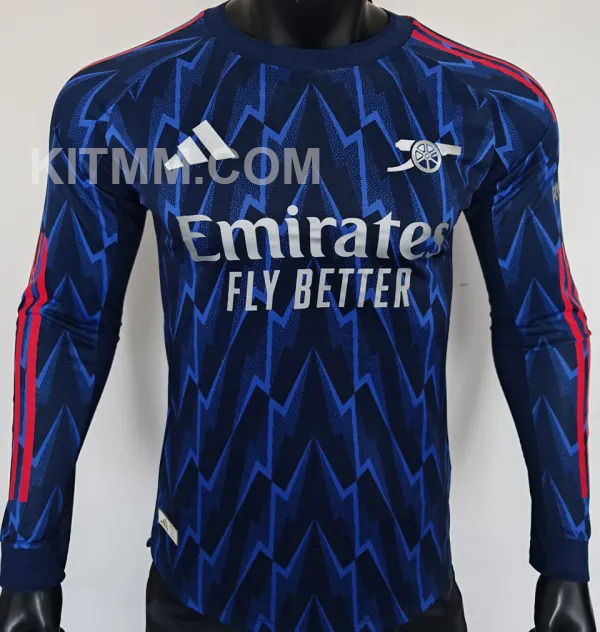 2025/26 ARS Away Blue Player Version Long Sleeve Soccer Jersey