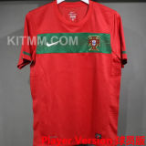 2010 Portugal Home Red Retro Player Version Soccer Jersey 球员版