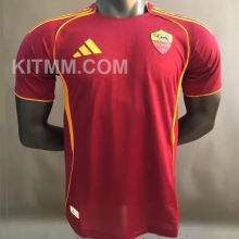 2025/26 Roma Home Red Player Version Soccer Jersey
