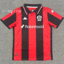 2025/26 Nice Home Red Black Fans Soccer Jersey