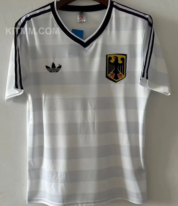 1984 Germany Home White Retro Soccer Jersey