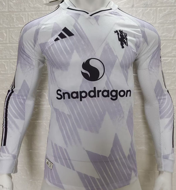 2025/26 M Utd Away Player Version Long Sleeve Soccer Jersey