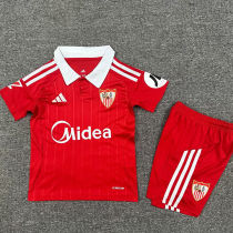 2025/26 Sevilla FC Away Red Kids Soccer Jersey