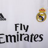 2015/2016 RM White Home Retro Long Sleeve Soccer Jersey