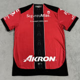 2025/26 Atlas Home Red Black Fans Soccer Jersey 阿特拉斯