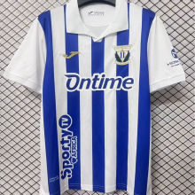 2025/26 LEGANES Home White Fans Soccer Jersey  带胸前广告