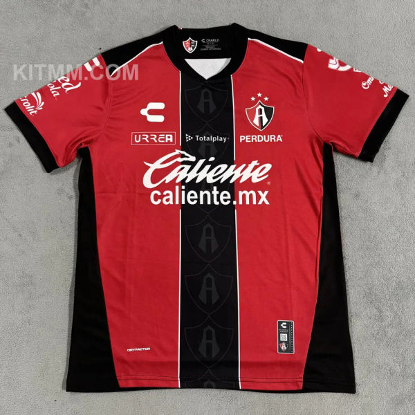 2025/26 Atlas Home Red Black Fans Soccer Jersey 阿特拉斯