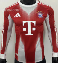 2025/26 BFC Home Red Player Version Long Sleeve Soccer Jersey