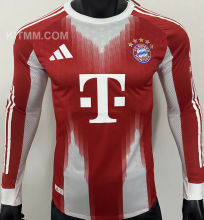 2025/26 BFC Home Red Player Version Long Sleeve Soccer Jersey