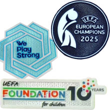 We Play Strong+ UEFA EUROPEAN CHAMPIONS 2025  女足欧洲杯+10周年公平条+右袖冠军章 You can buy it alone OR tell us which jersey to print it on