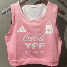 2025/26 Argentina Pink Women Yoga Vest Jersey 女