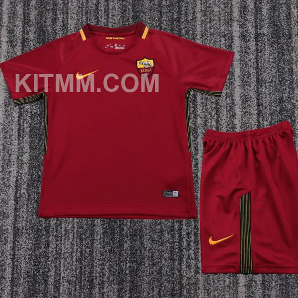 2017/2018 Roma Home Retro Kids Soccer Jersey