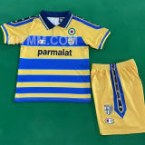 1999/2000 Parma Home Retro Kids Soccer Jersey