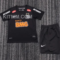 2012/13 Santos Black Retro Kids Soccer Jersey