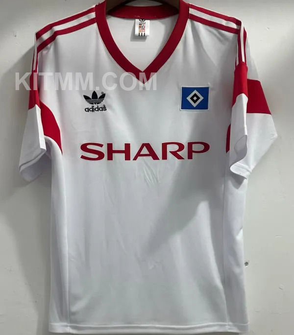 1988 Hamburger Home White Retro Soccer Jersey