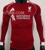 2025/26 LFC Home Red Player Version Long Sleeve Jersey
