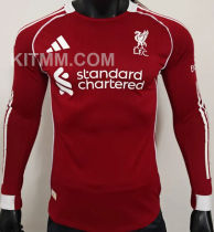 2025/26 LFC Home Red Player Version Long Sleeve Jersey