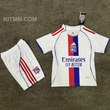2025/26 Lyon Home White Kids Soccer Jersey