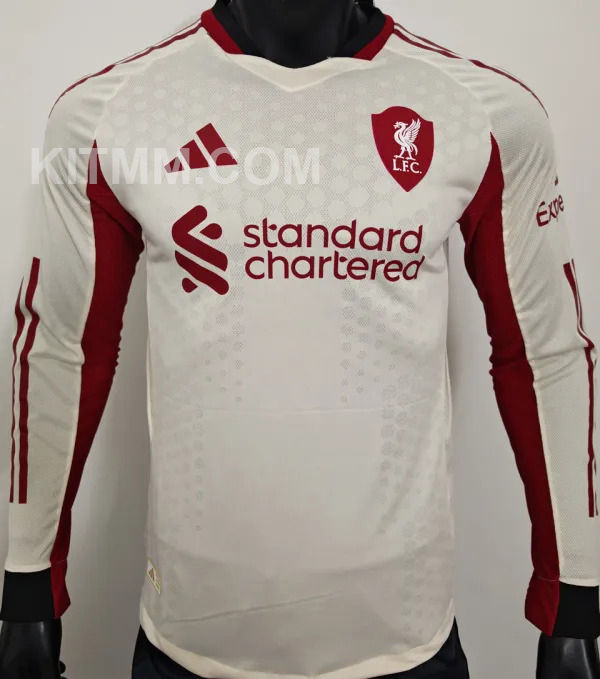2025/26 LFC Away White Player Version Long Sleeve Jersey