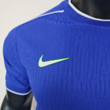 1998 Brazil Away Blue Retro Player Version Soccer Jersey 球员版