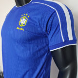 1998 Brazil Away Blue Retro Player Version Soccer Jersey 球员版