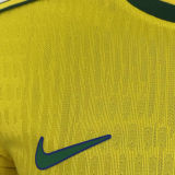 1998 Brazil Home Yellow Retro Player Version Soccer Jersey 球员版